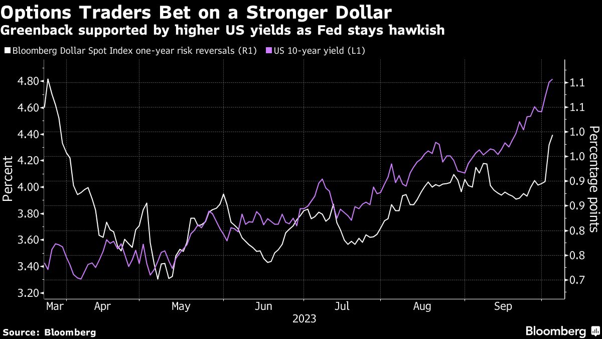 期权交易者押注美元走强