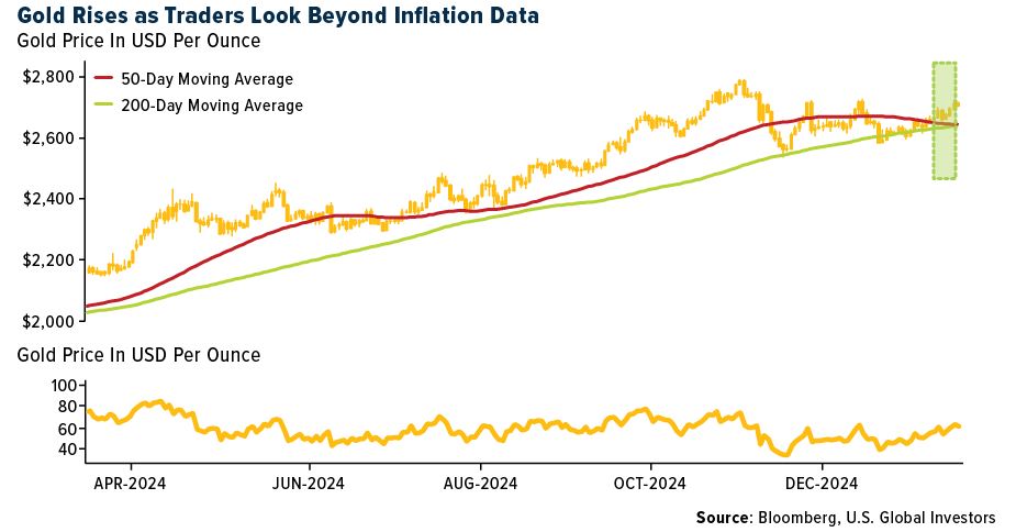 gold rises