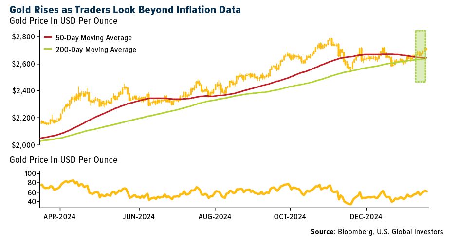 gold rises